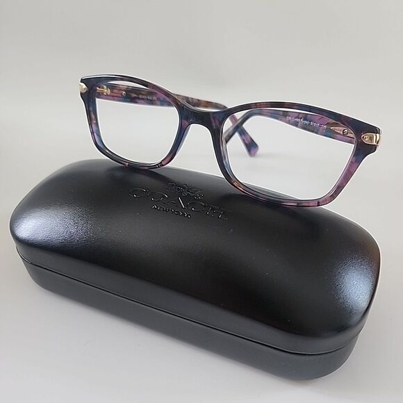COACH HC6065 5288 Confetti Purple Eyeglass Frame Womens 51-17 135 Plastic - Picture 1 of 6